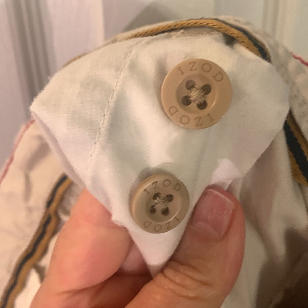 IZOD MENS KHAKI PANTS ROCK WASHED STRAIGHT LEG RELAXED FIT SZ 34/30 - Picture 7 of 8